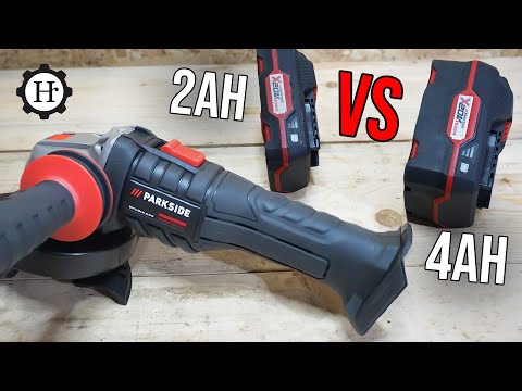 Extreme Test - Parkside Performance PWSAP 20Li-C3 angle grinder with 2Ah vs 4Ah battery