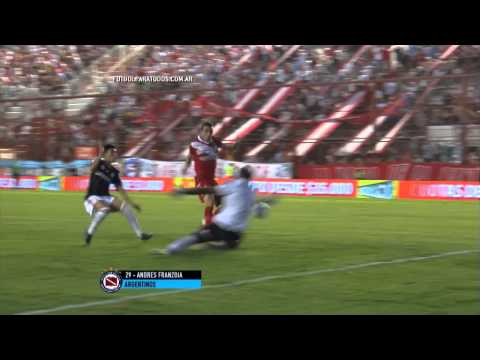 Gol de Franzoia. Argentinos 1 - Estudiantes 2. Fecha 5. Primera División 2015. FPT.