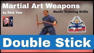 Double Stick Training Drill in the Martial Arts by Sensei Rick Tew and NinjaGym.com