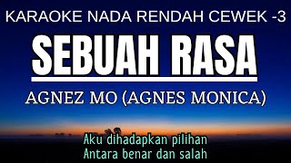 Sebuah Rasa - Agnez Mo Agnes Monica (Karaoke Lower Key Nada Rendah Wanita -3 Em)