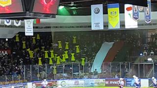 preview picture of video '2014-03-15 HC Neman Hrodna vs HC Metalurh Zhlobin. Semifinal. Neman fans action / Неман vs Металлург'