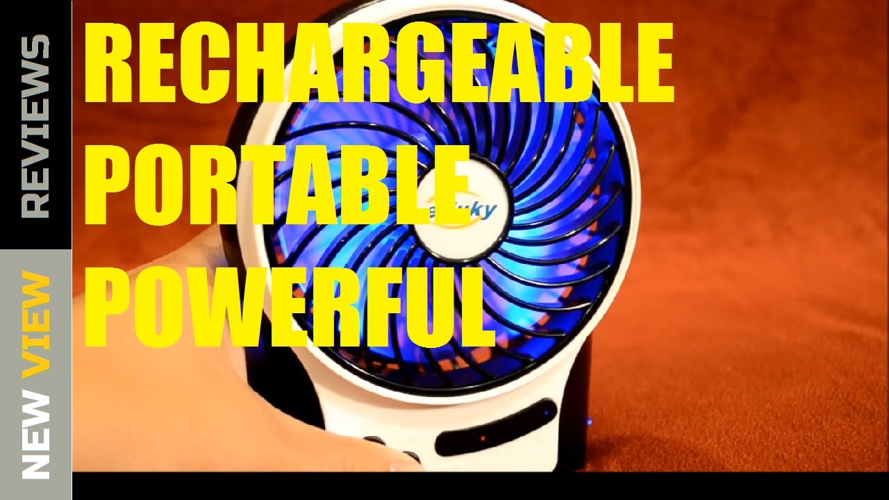 Efluky Rechargeable Battery Operated Best Rechargeable Fan For Camping