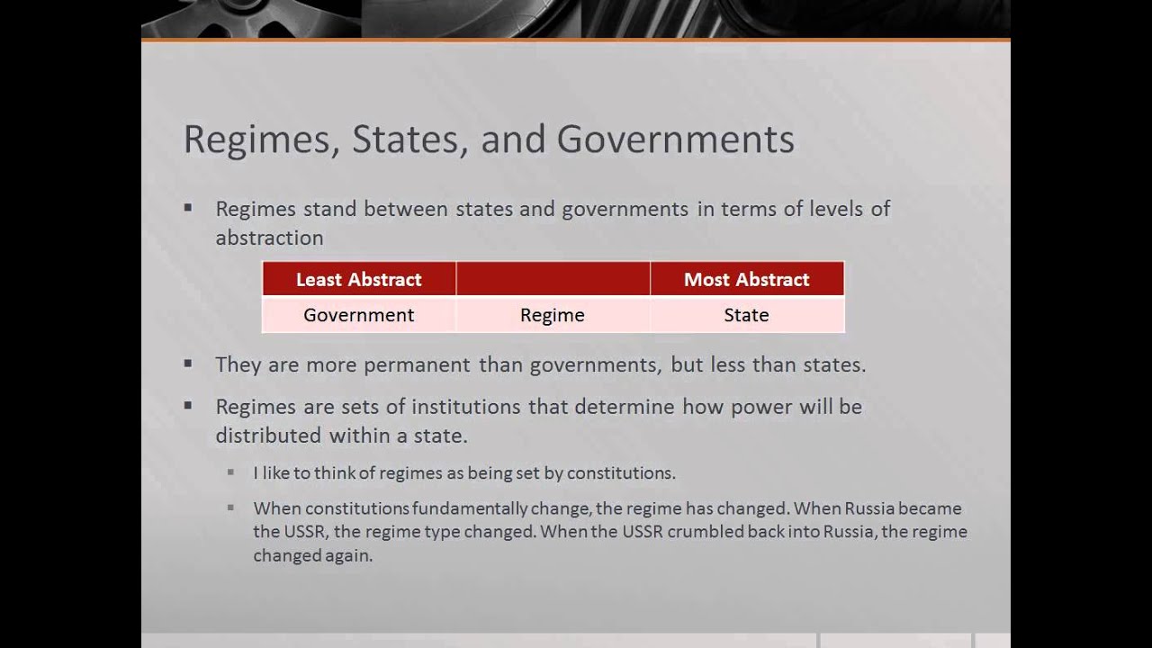 Regime types intro