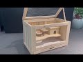 A detailed video about wooden hamster cage, get a full view of the hamster house