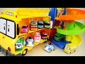Robocar Poli School Bus And Parking Tower Car Toys Play