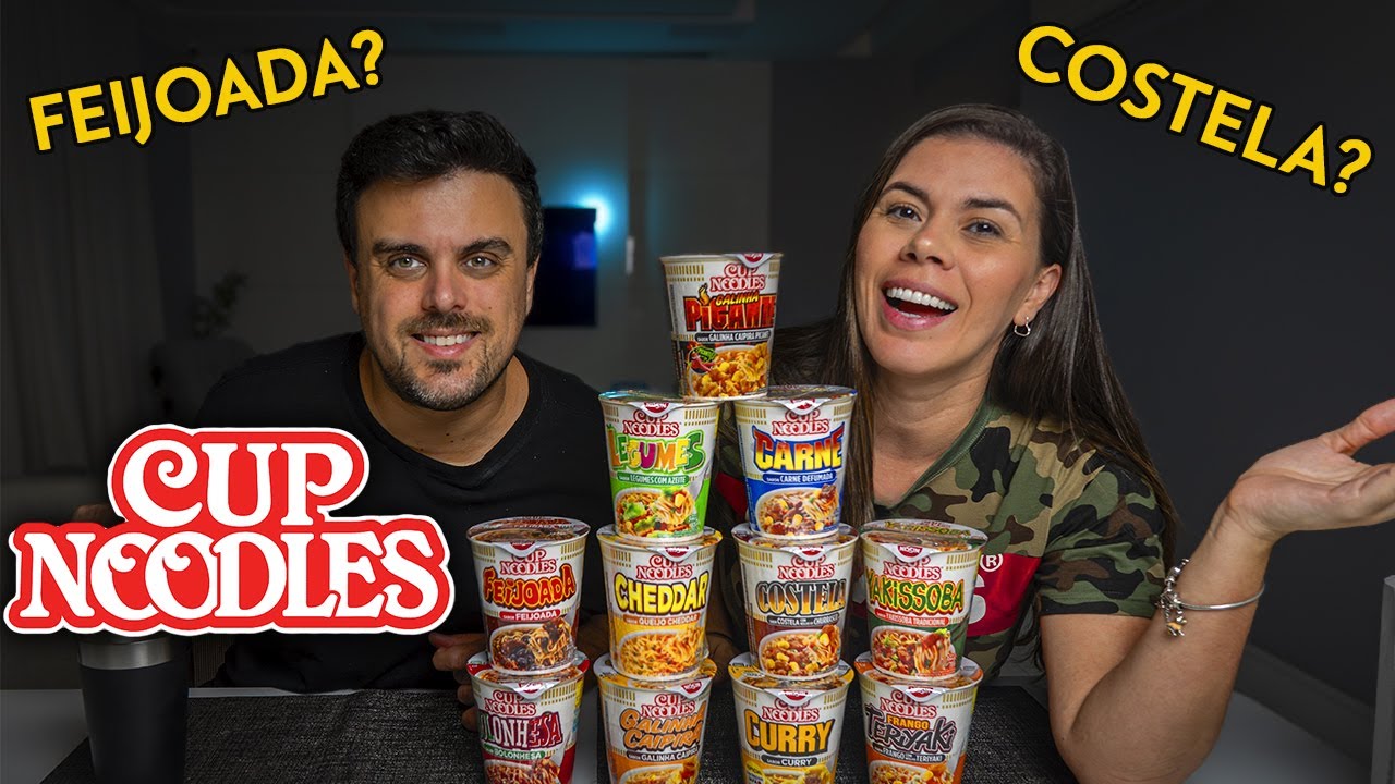 Provando TODOS os Sabores de CUP NOODLES do Mercado 🍜😋