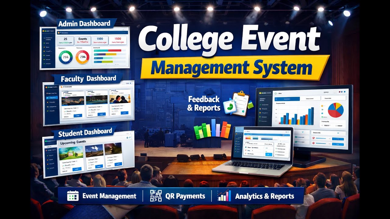 Build College Event Management System | React + Node.js + MySQL | Full Stack Project for College
