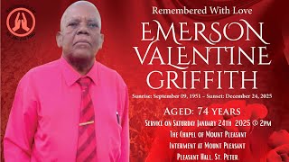 Live Stream of Funeral Service for Emerson Valentine Griffith