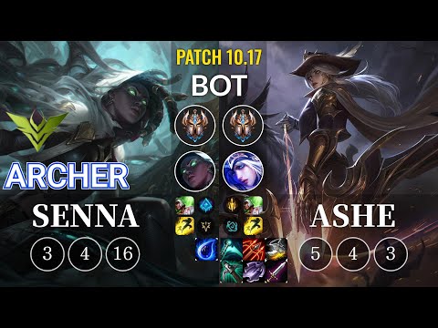 V3 Archer Senna vs Ashe Bot - KR Patch 10.17