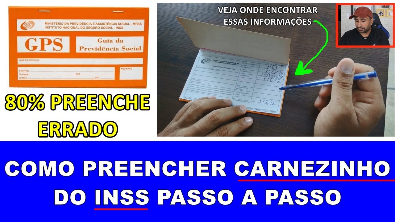 Veja o Jeito Certo de Preencher Carnezinho do INSS | Como Preencher o Carnê GPS Como Autônomo