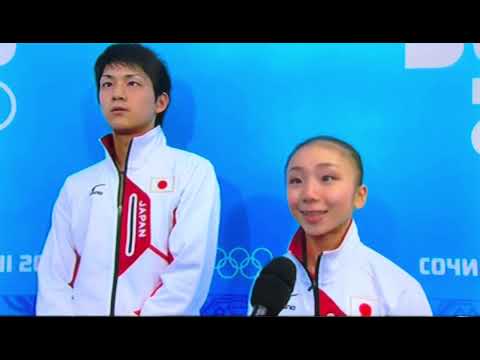 ソチ五輪 団体戦ペアSP後 高橋成美・木原龍一組インタビュー