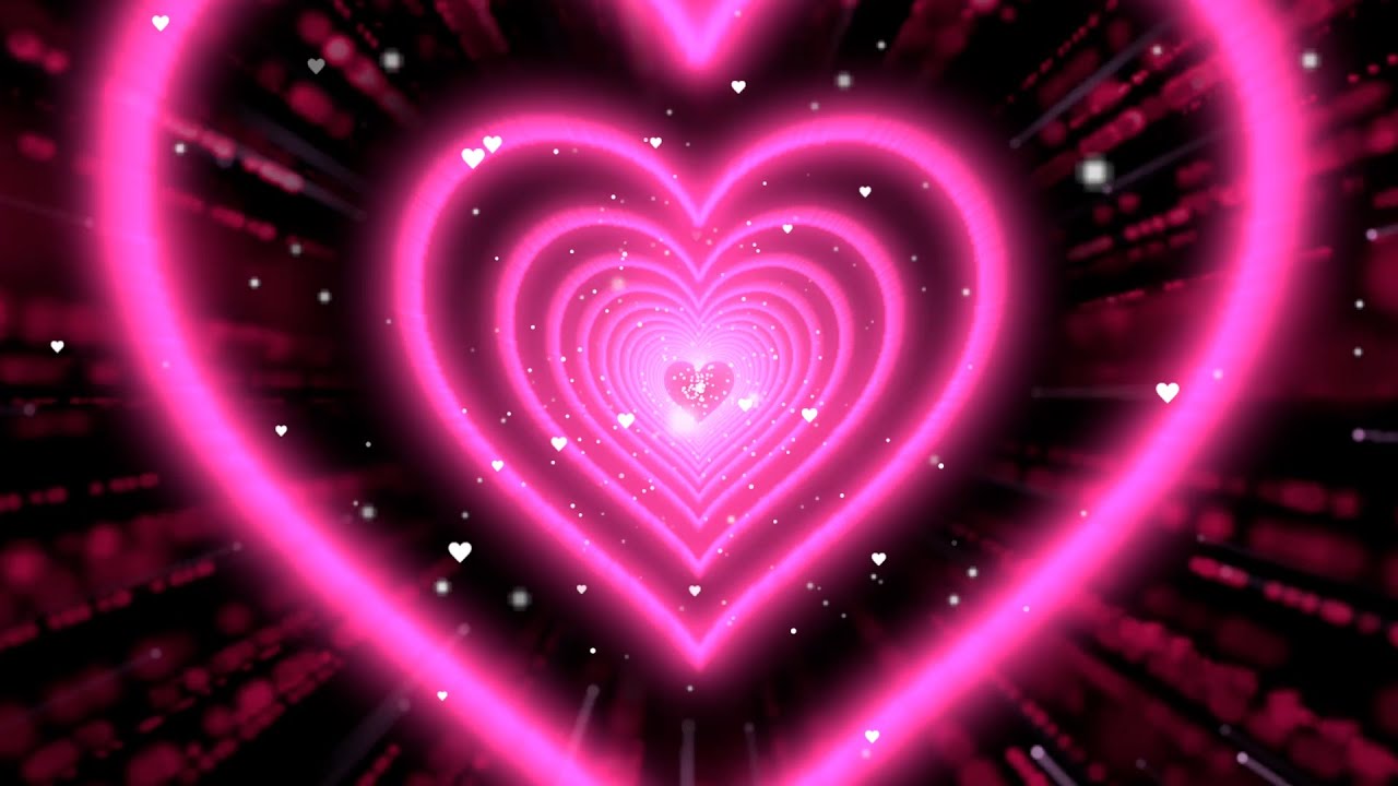 Love's Light: Enter the Heart Tunnel 🩷 Pink Heart Background Animation After Effects