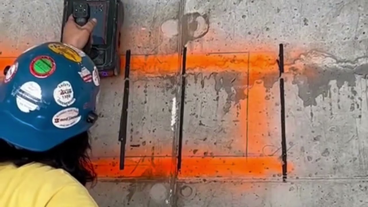 GPR Scanning On A Large Concrete Wall Using The Line Scanning Method