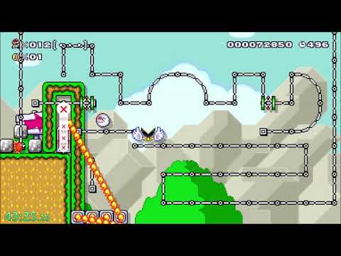 (⓪__⓪) Super Expert NO SKIP: Bullet Hell Diving (⓪__⓪) (Super Mario Maker)