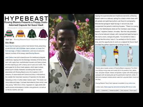 Rowing Blazers x Gucci Vault Summer 2023 Collection Collaboration