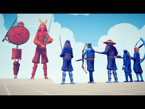 SAMURAI & SKELETON GIANT vs EVERY FACTION - Totally Accurate Battle Simulator TABS