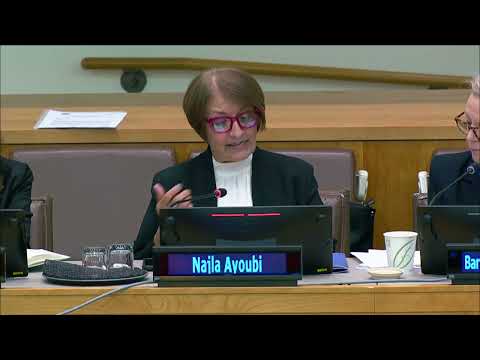 Judge Najla Ayoubi at CSW68 session, Crimes Against Humanity in Afghanistan with a Gender Lens
