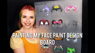 Painting My Face Paint Design Board - Timelapse & Review