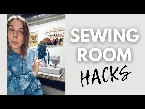 15 Sewing Room HACKS to have a more frictionless workspace! // Sewing room organization + tools