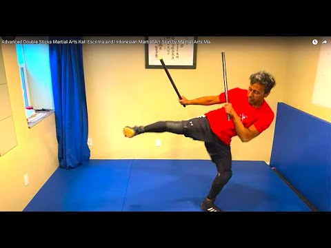 Advanced Sinawali Double Sticks Martial Arts Kali Escrima and Indonesian Martial Art Silat#sinawali
