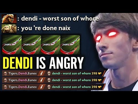 7.21 DENDI PUDGE IS BACK! Support Mode vs Hater Naix IMBA Hook 99% IQ Dota 2