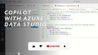 GitHub Copilot with Azure Data Studio