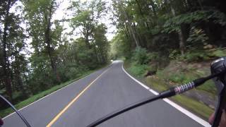 preview picture of video 'Mount Greylock bike descent 2012'