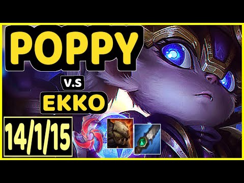 SPIRIT (POPPY) vs EKKO - QUADRAKILL 14/1/15 KDA JUNGLE CHALLENGER GAMEPLAY - KR