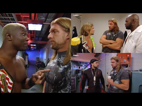 Triple H approaches Shelton Benjamin, Brian Kendrick & MVP - SMACKDOWN! September 12 2008