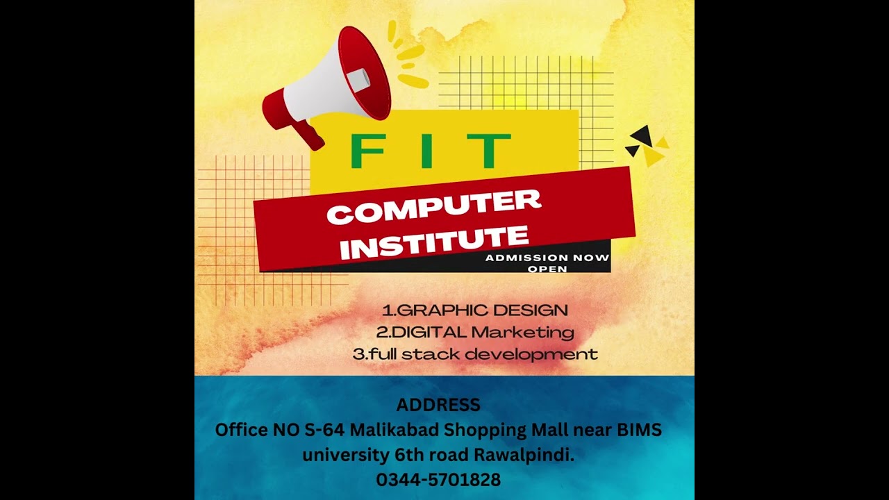 FIT Computer institute _ Graphic design course , Web development course in Rawalpindi