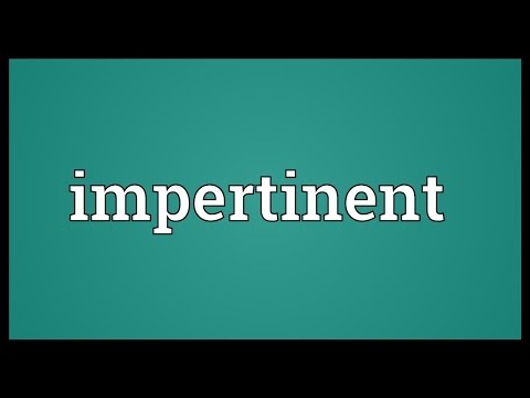 Impertinent Meaning