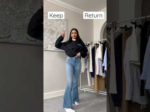 Promoção Hollister HAUL! Manter ou devolver? #tryonhaul #trendingfashion #hollister #flaredjeans