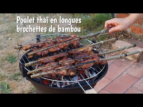 Lemongrass Chicken Skewers with Thai Sauces