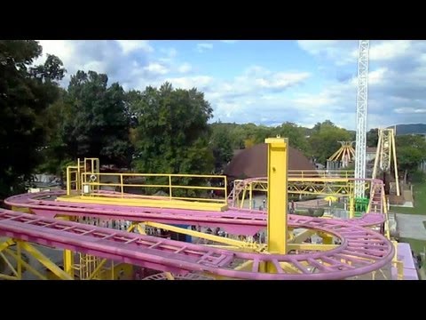 Front row point of view footage of Crazy Mouse