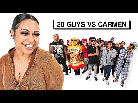 20 MEN VS 1 YOUTUBER: CARMEN PRITCHETT