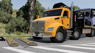 Truck vs Speedbumps | BeamNG Drive