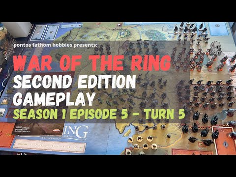 War of the Ring - S1E5 - Season 1 Episode 5 Boardgame Gameplay - Turn 5