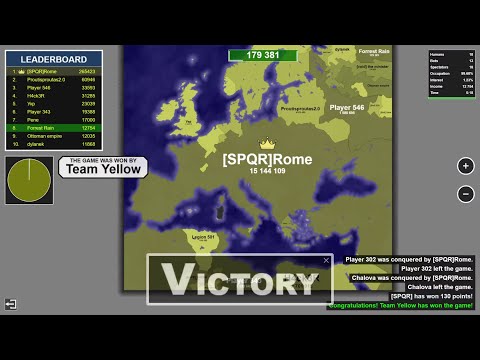 The Rise of Rome - Dominate Win on Europe Map Territorial io