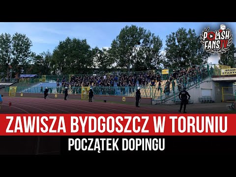Zawisza Bydgoszcz w Toruniu - początek dopingu (12.09.2021 r.)