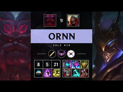 Ornn Mid vs Zed - KR Master Patch 25.13