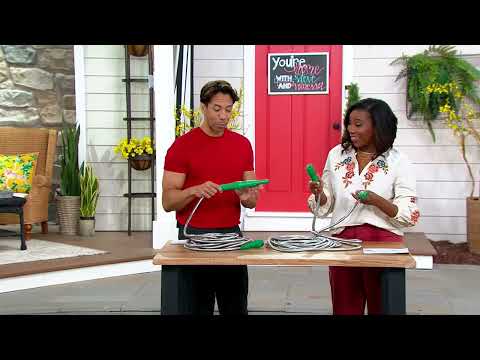 Bernini Set of 2 - 40' Metal No-Kink Garden Hose Lite w/ Nozzle on QVC