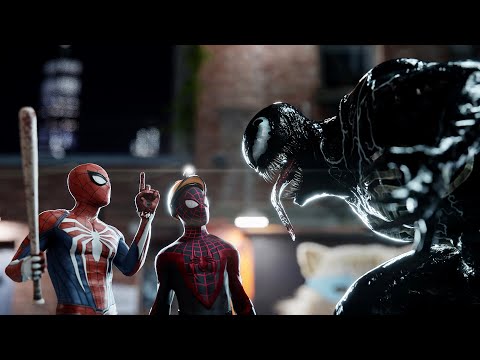 PETER PARKER & MILES MORALES vs. VENOM | SPIDER-MAN 2 PS5 (FIGHT SCENE)