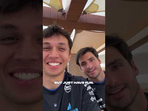 A wholesome message from Alex and Carlos as we head into the new year 💙 #f1