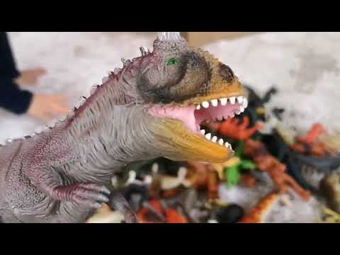 HUGE TOY ZOO WILD ANIMALS COLLECTION. Learn animal names for kids. /Unboxing. Dinosaurs
