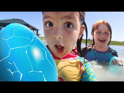 LAST to LEAVE part 3 - Baby Mermaid Eggs on SURViVOR PiRATE iSLAND!! Beach Daycare Challenge w Adley