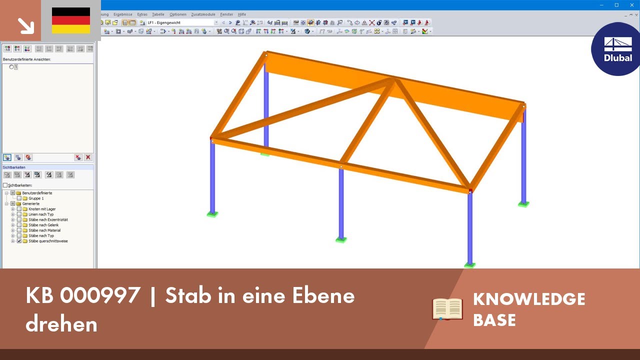 KB 000997 | Stab in eine Ebene drehen