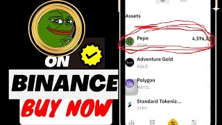 How To Buy Pepe Coin on Binance