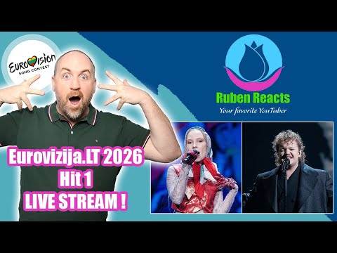 RUBEN REACTS LIVE | Lithuania Eurovizija.LT 2026 – Heat 1 #eurovision2026 #eurovision #lithuania