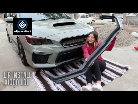 2020 Subaru STI WRX CS Style front lip + Rear CF Spat Install