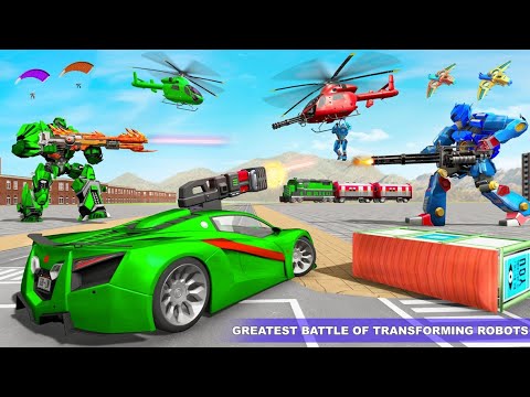 Robot car gameplay 2020 | Train Robot Car Game – Helicopter Robot Game 2021 | #robot